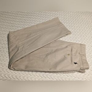 POLO Ralph Lauren Tan Chinos Cotton With Distinctive Logo Size 36/32. EUC